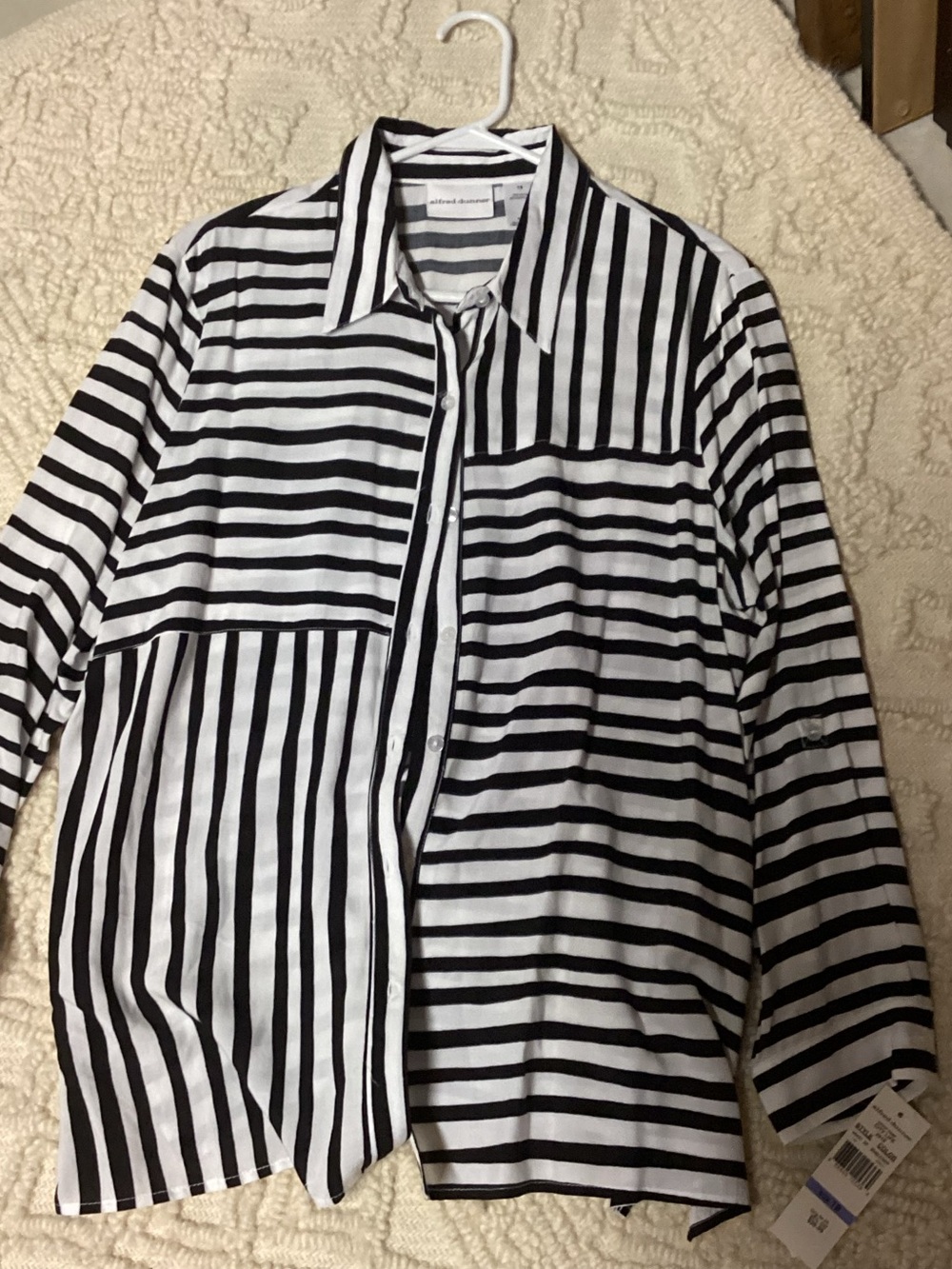 Alfred Dunner, striped blouse, size 18. NWT